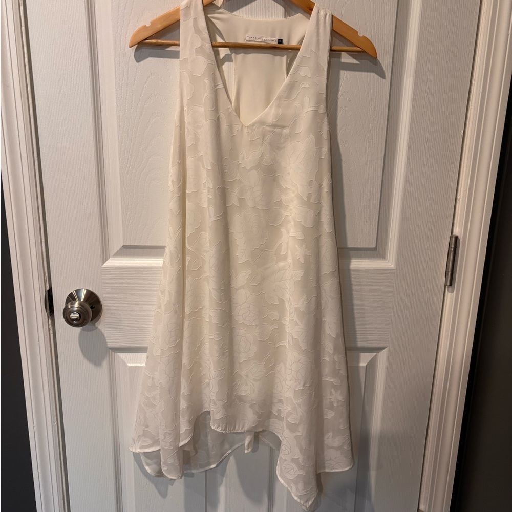 Three Eighty Two Floral Halter Asymmetrical Mini Dress